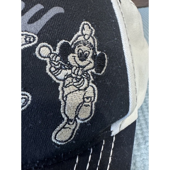 VTG Y2K Disney Mickey Mouse Classic Black Authentic Baseball Cap Hat Strapback - Picture 10 of 16
